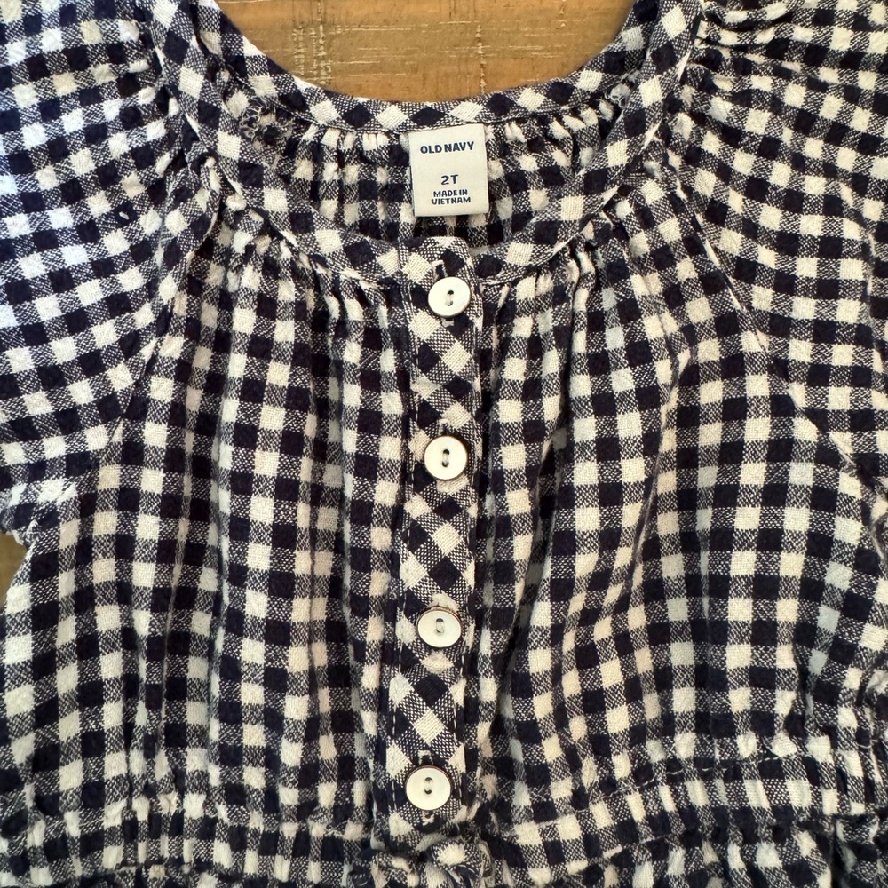 Old Navy Gingham black and white romper - Picture 3 of 4